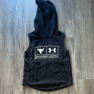 Under Armour Kids Black Sleeveless Hoodie with Graphic
